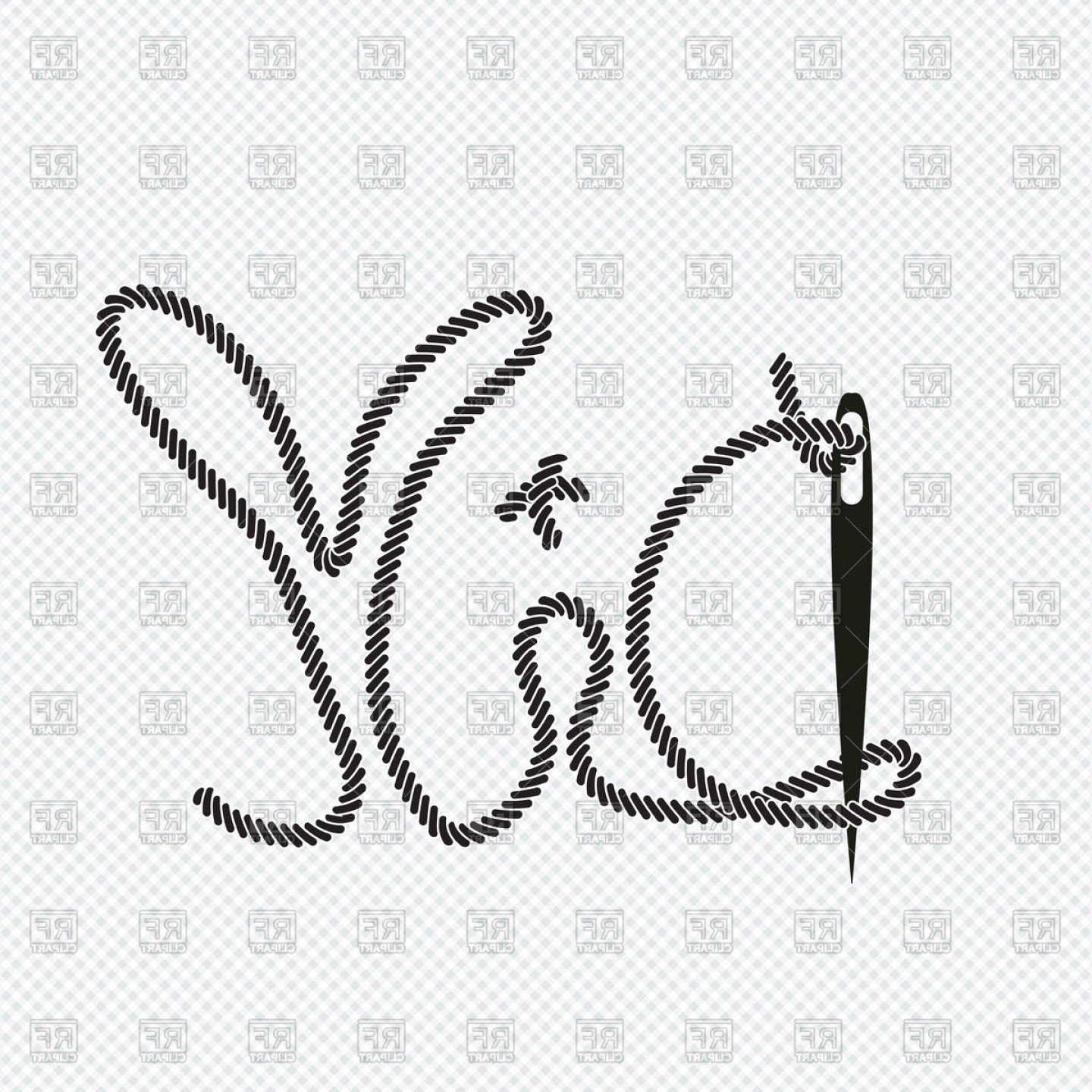 Word Diy From Needle With Thread Vector Clipart Studiogrfx 1440x1440 Word Diy From Needle With Thread Vector Clipart Studiogrfx