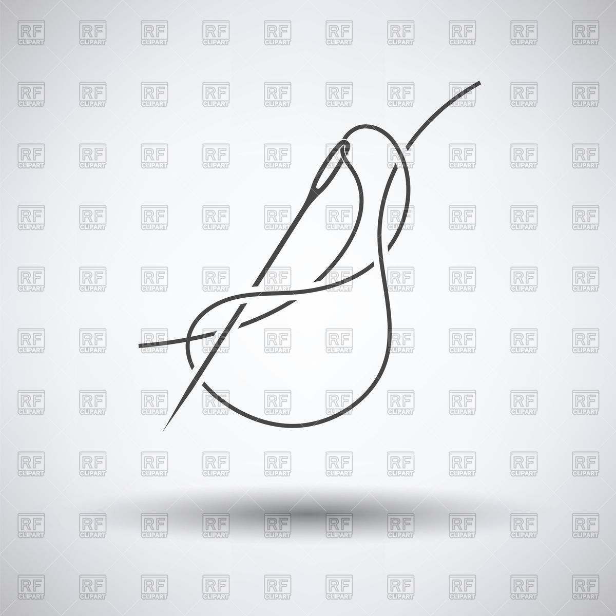 Icon Of Sewing Needle With Thread Icon On Gray Background Vector 1200x1200 Icon Of Sewing Needle With Thread Icon On Gray Background Vector