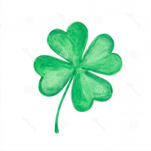 300x300 Set Three Four Leaf Clovers Vector Icon St Patricks Day Clover