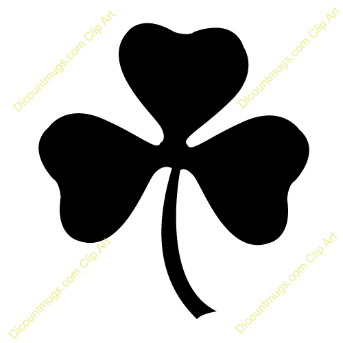 500x500 Three Leaf Clover Silhouette