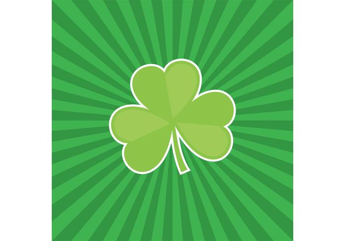 700x490 Three Leaf Clover Vector With Sunburst Background