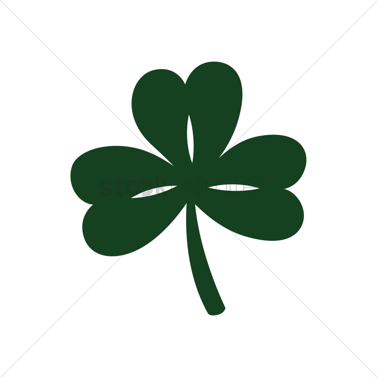 1300x1300 Three Leaves Clover Vector Image