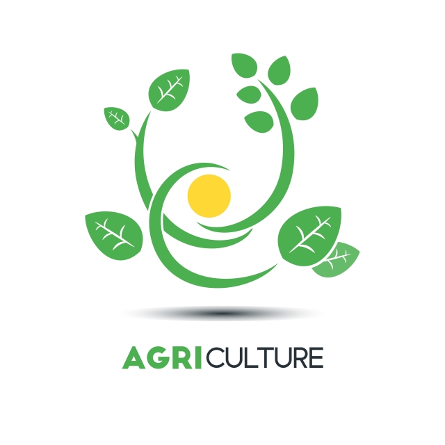 640x640 Agriculture Business Vector Logo Template Green Leaf With Three