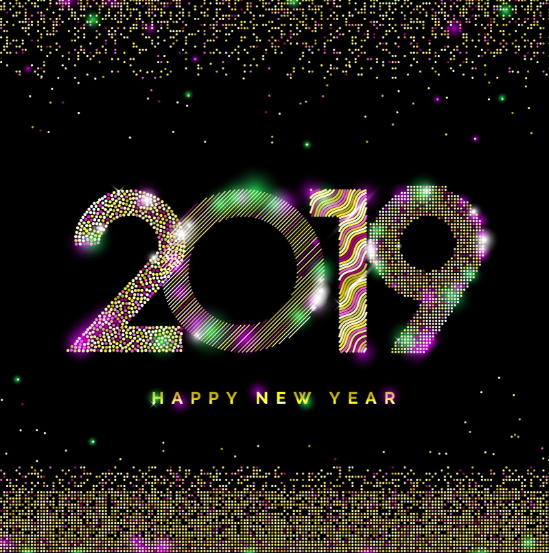 800x806 Christmas Happy New Year Three Vector Free Vector Graphic