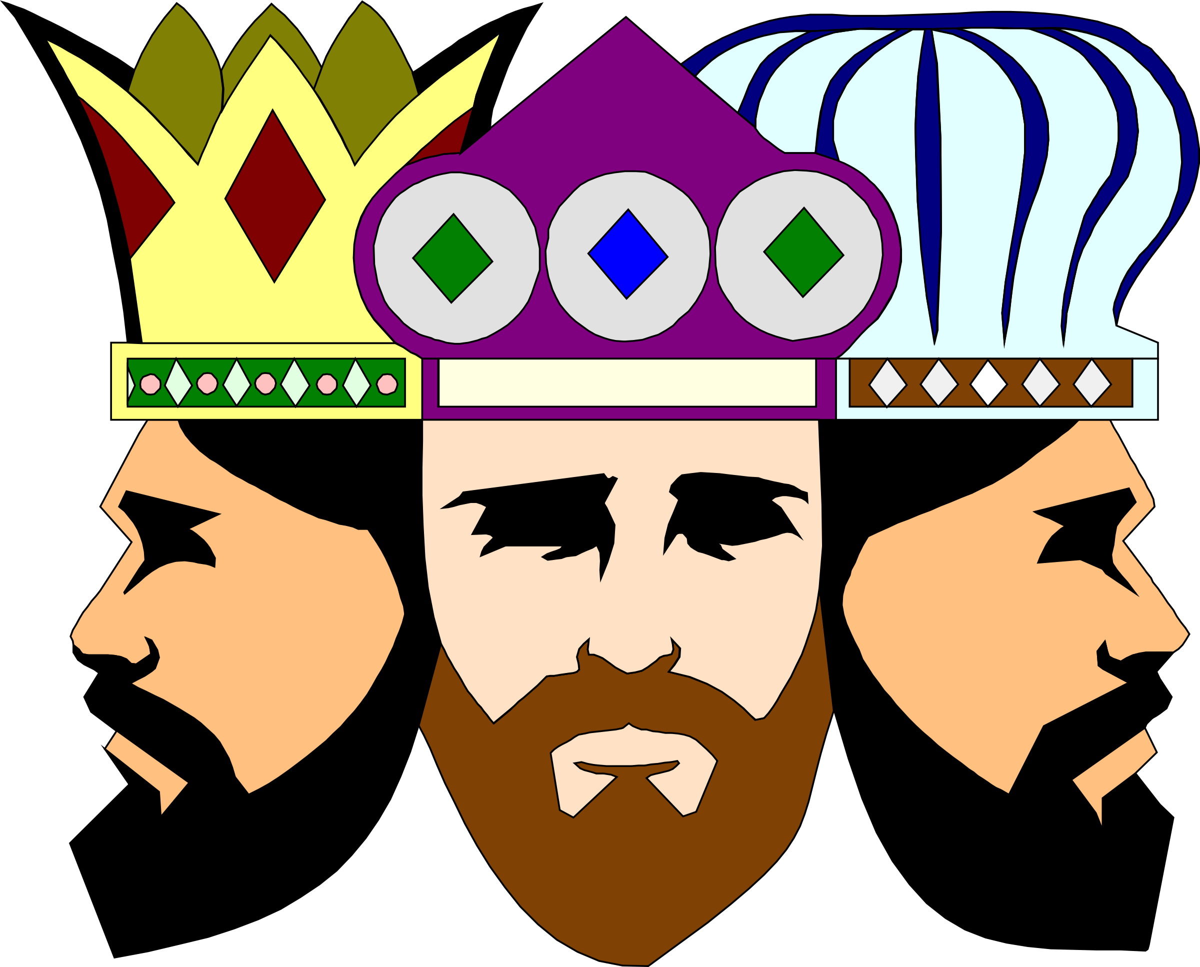 Three Kings Vector Clipart Image 2400x1934 Three Kings Vector Clipart Image