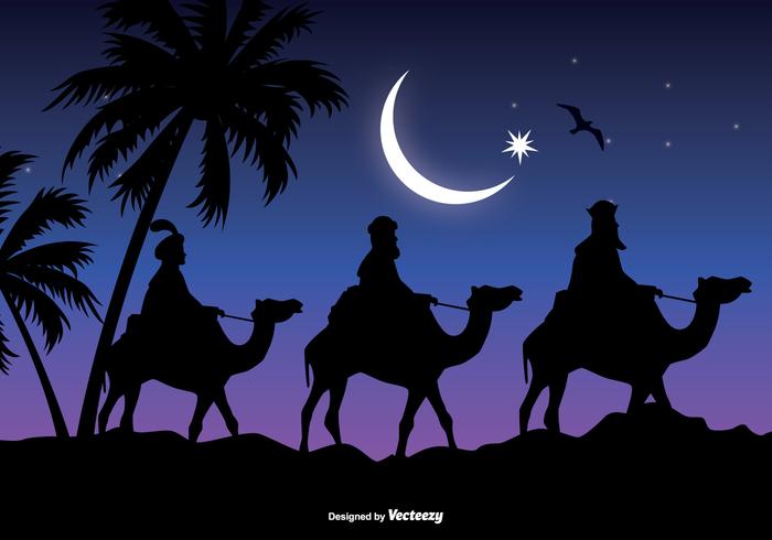 700x490 Three Wise Men Scene Vector
