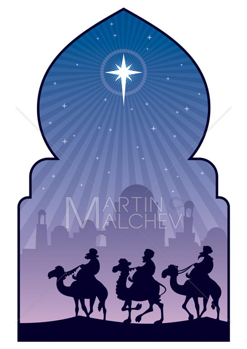 794x1122 Three Wise Men Vector Illustration Star Magi Three Kings Etsy