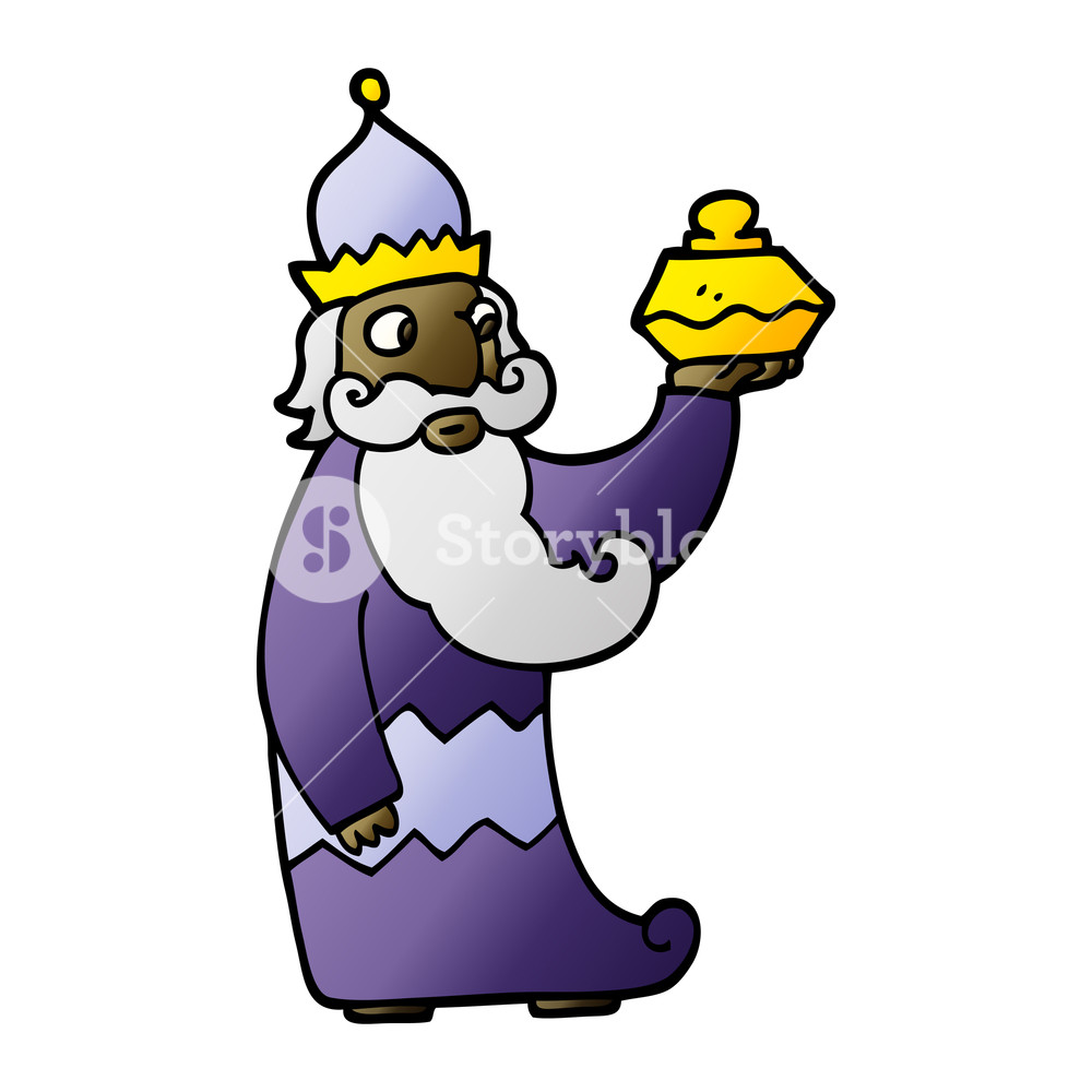 One Of The Three Wise Men Vector Gradient Illustration Cartoon 1000x1000 One Of The Three Wise Men Vector Gradient Illustration Cartoon