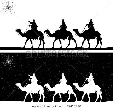 Silhouette Graphic Illustration Depicting The Three Wise Men 450x434 Silhouette Graphic Illustration Depicting The Three Wise Men
