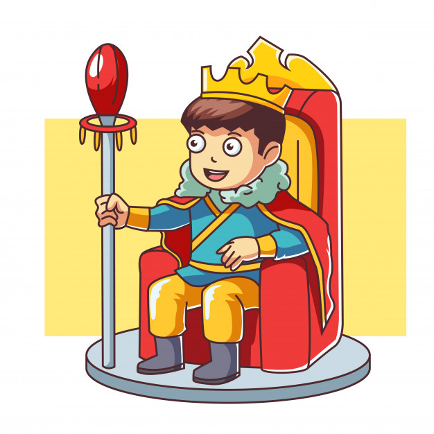 626x626 King Sitting On The Throne Vector Premium Download