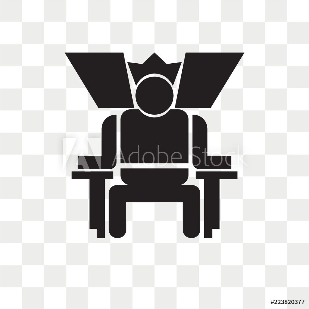 1000x1000 Photo Art Print King In His Throne Vector Icon Isolated