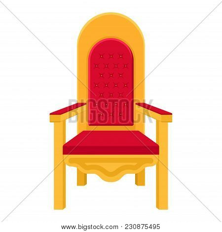 450x470 Red Royal Throne King Throne Or Armchair Icon In Flat Style