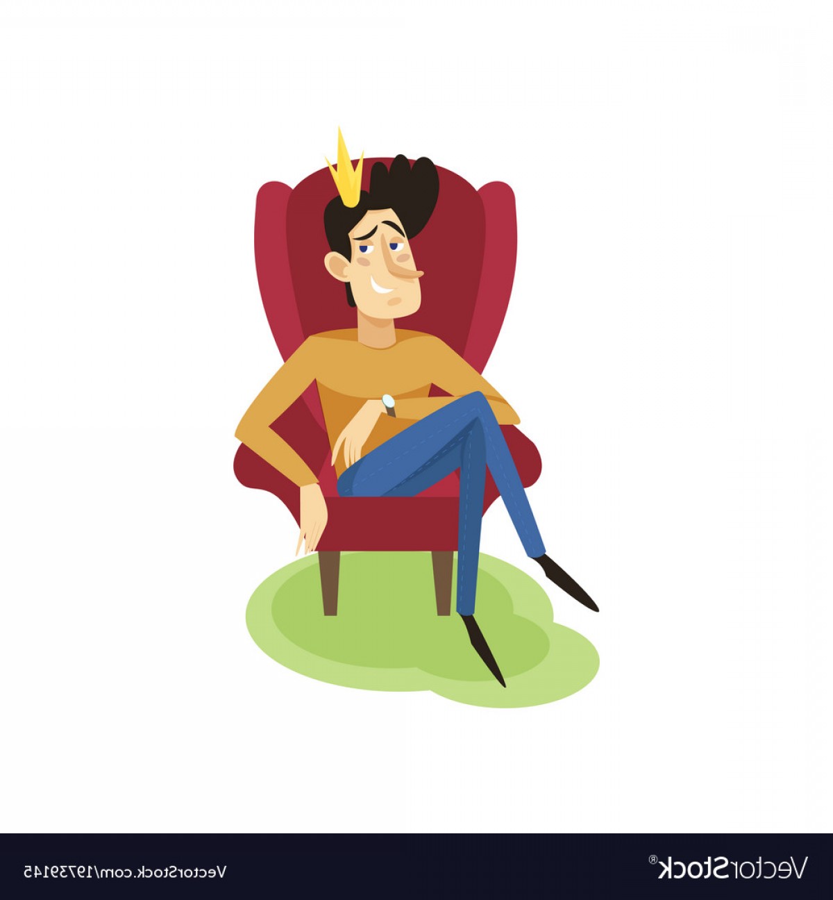 1200x1296 Egotistical Modern Prince Sitting On A Throne Vector Createmepink