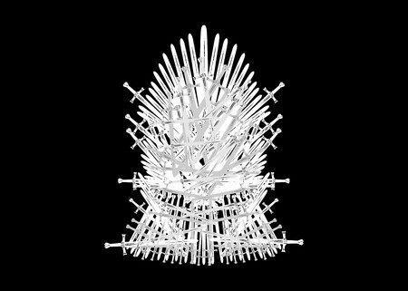 450x321 Hand Drawn Iron Throne Of Westeros Made Of Antique Swords Or Metal