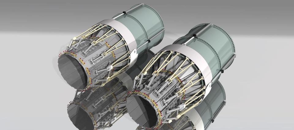 960x426 After Burner Nozzlethrust Vectoring Nozzle Cad Model Library