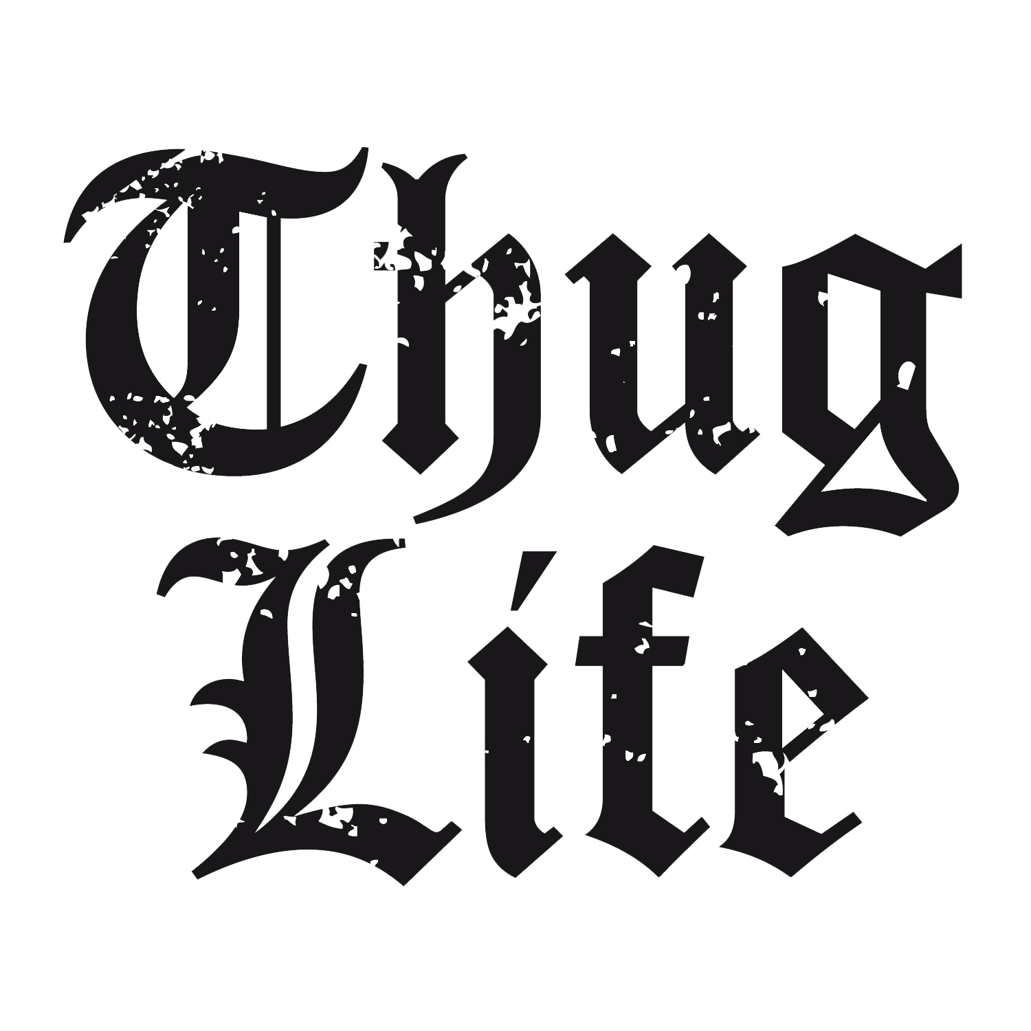 1500x1500 Thug Life Text Logo Big Icons Png