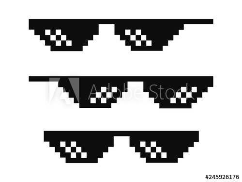 500x375 Vector Pixel Glasses Known As Thug Life Symbol