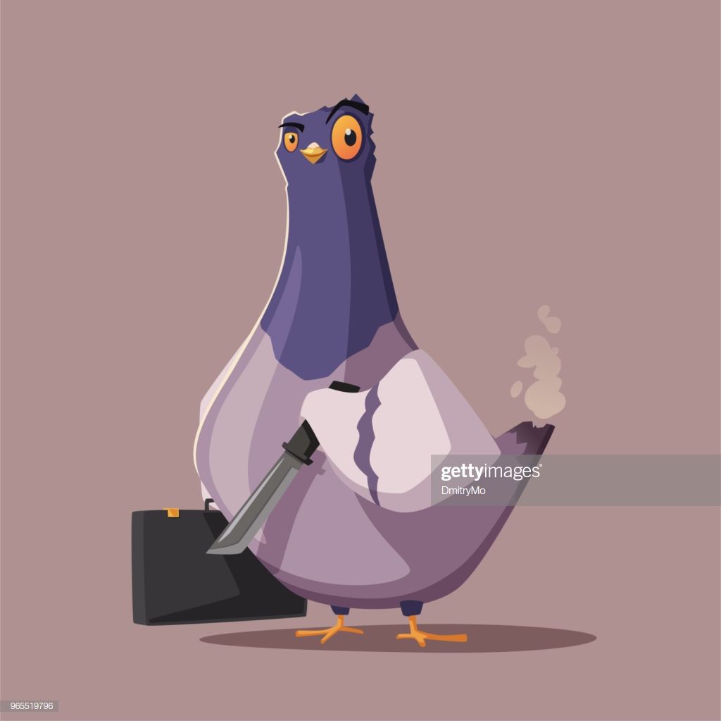 1024x1023 Thug Life Bandit Pigeon Criminal Character Cartoon Vector