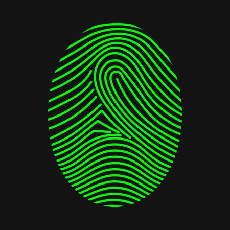 450x450 Green Fingerprint Thumbprint Vector Illustration Royalty Free