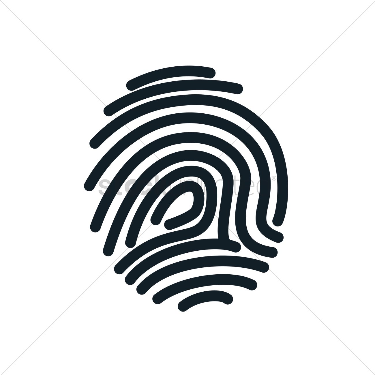 1300x1300 Thumb Print Vector Image