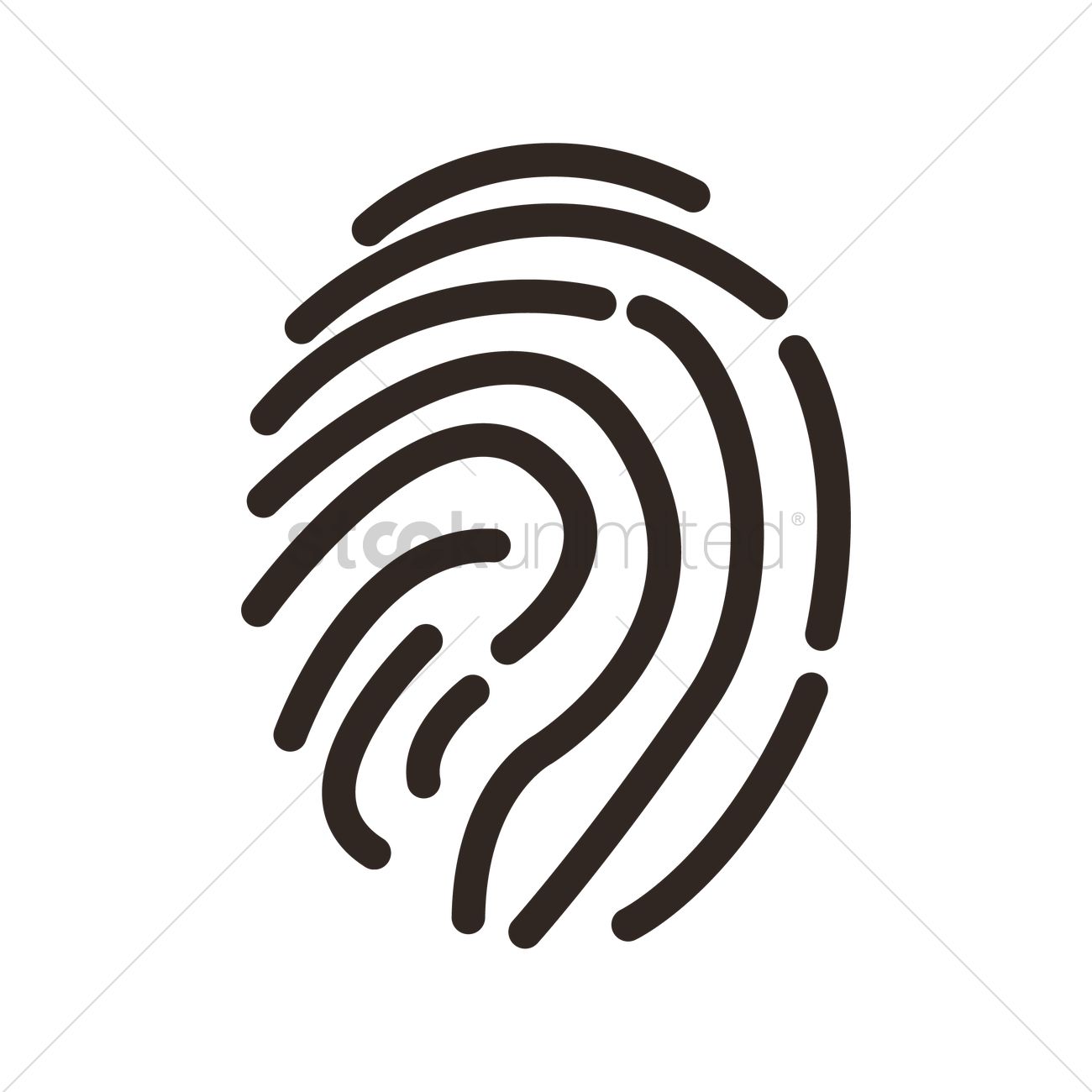 1300x1300 Thumb Print Vector Image