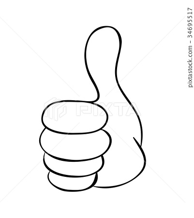 401x450 Hand Thumb Up Cartoon Vector Symbol Icon Design