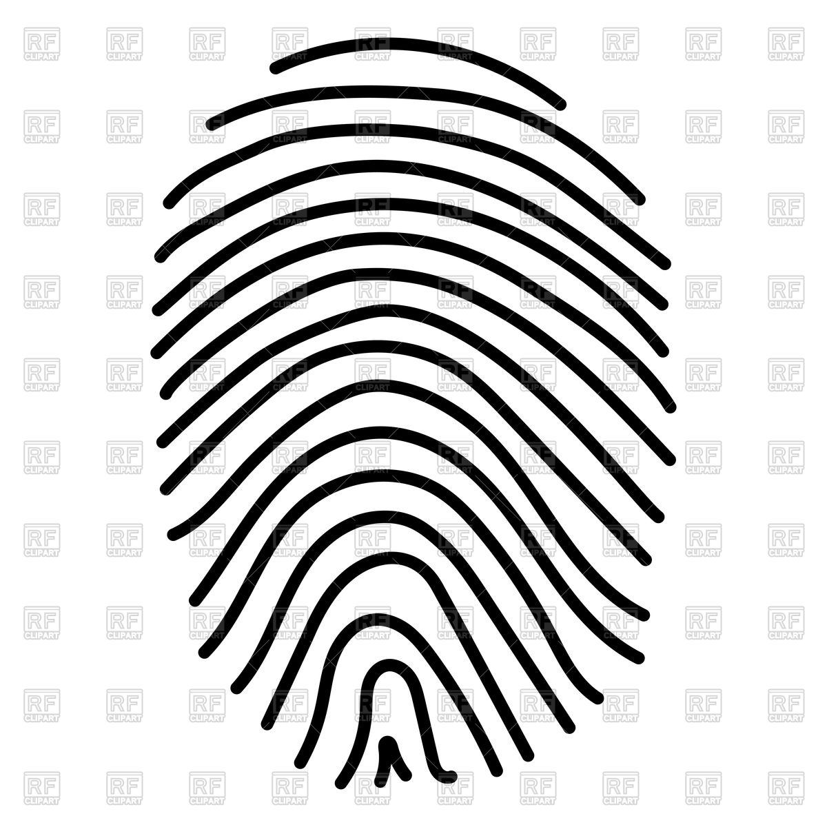 1200x1200 Fingerprint Vector Image Of Objects