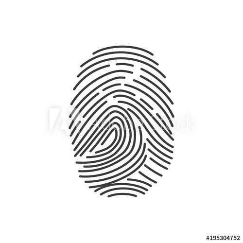 500x500 Fingerprint Element Thumbprint Isolated On Background Fingermark