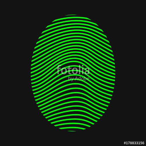 500x500 Green Fingerprint Thumbprint Vector Illustration Stock Image