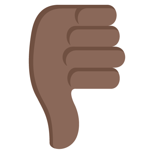 512x512 Thumbs Down Sign Dark Skin Tone Emoji Emoticon Vector Icon Free