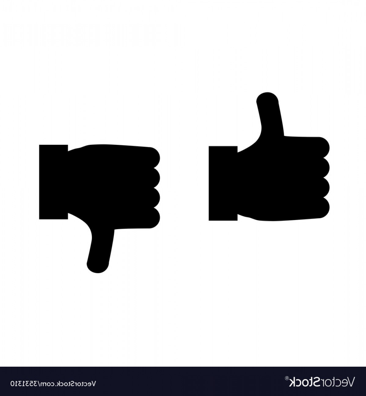1198x1296 Thumbs Up And Thumbs Down Icon Vector Soidergi