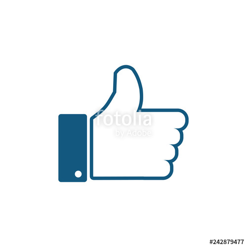 500x500 Like Icon Vector Thumbs Up Icon Social Media Icon Like