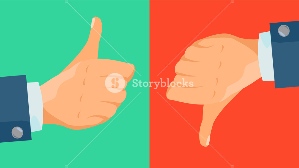 1000x563 Dislike And Like Icon Vector Thumbs Up, Thumbs Down Business