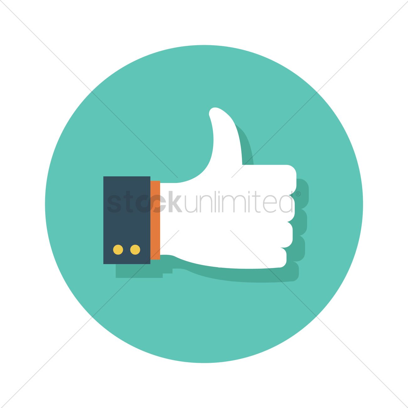 1300x1300 Thumb Up Icon Vector Image