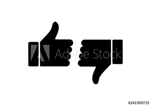 500x350 Like Icon Vector Thumbs Up Icon Social Media Icon Like
