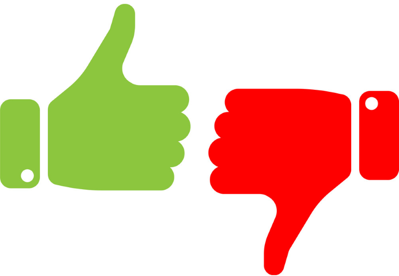 800x553 Vote Thumbs Up Icon In Red And Green Make A Vector