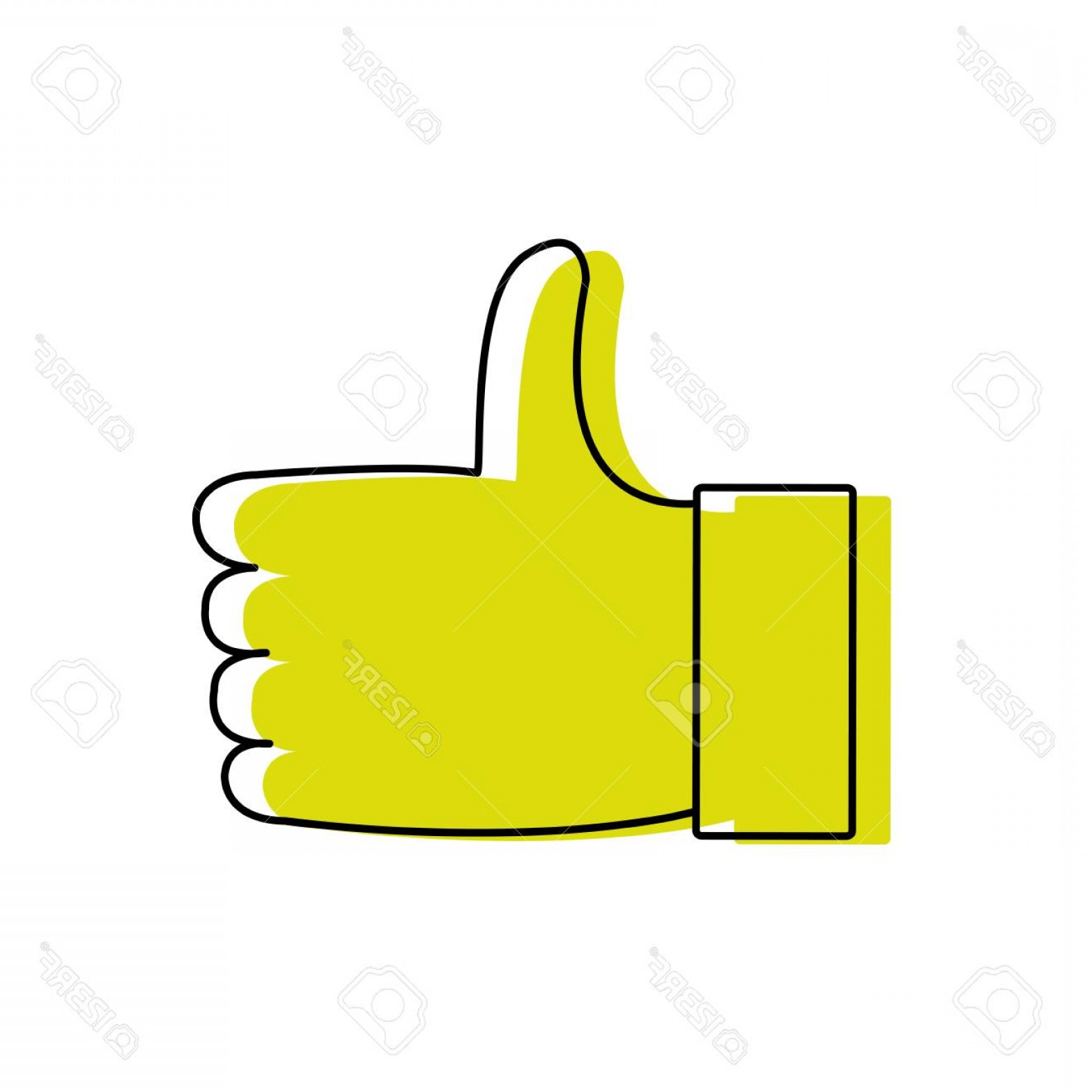 1560x1560 Photostock Vector Green Thumbs Up Icon Isolated On White