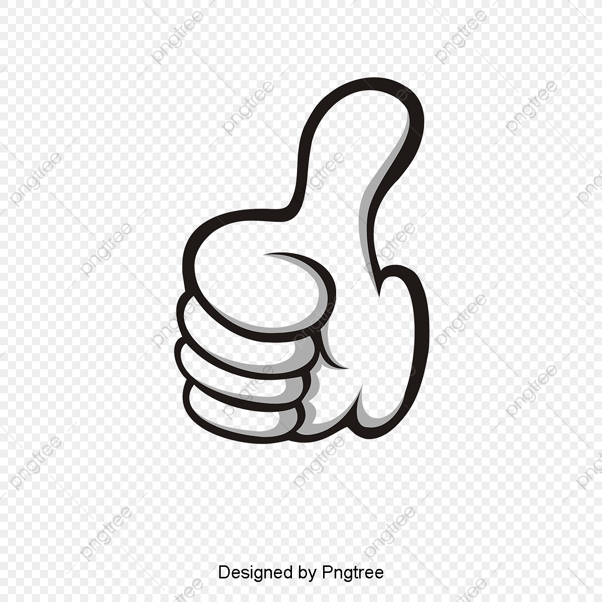 1200x1200 Hand Drawn Vector Thumbs Up, Vector, Like Gesture, Like Fingers