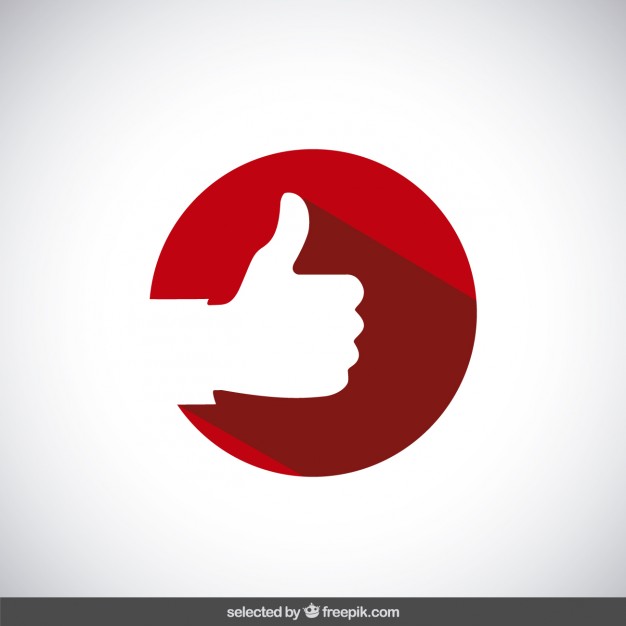 626x626 Thumb Up On Red Circle Vector Free Download