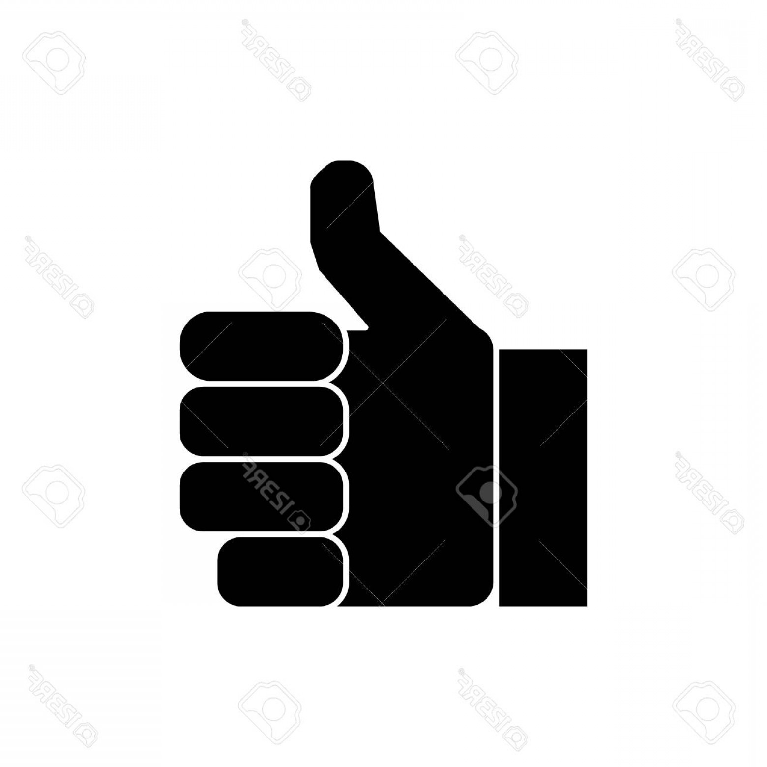 1560x1560 Photostock Vector Hand Thumbs Up Icon Vector Illustration Black