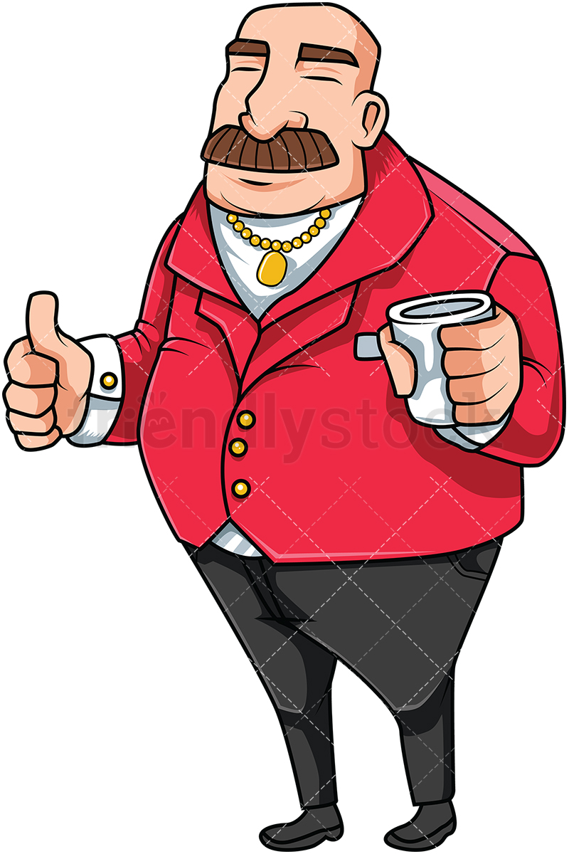 800x1200 Boss Man Thumbs Up Cartoon Vector Clipart