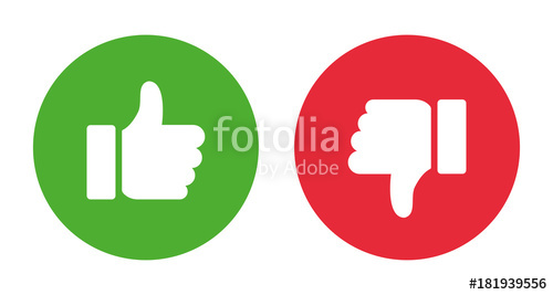 500x267 Thumbs Up And Thumbs Down Stock Vector Stock Image And Royalty
