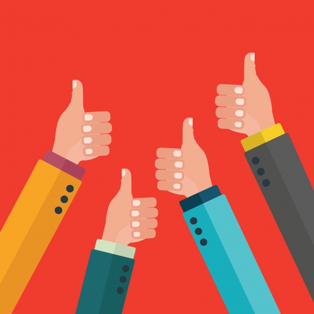 626x626 Thumbs Up Background Design Vector Free Download