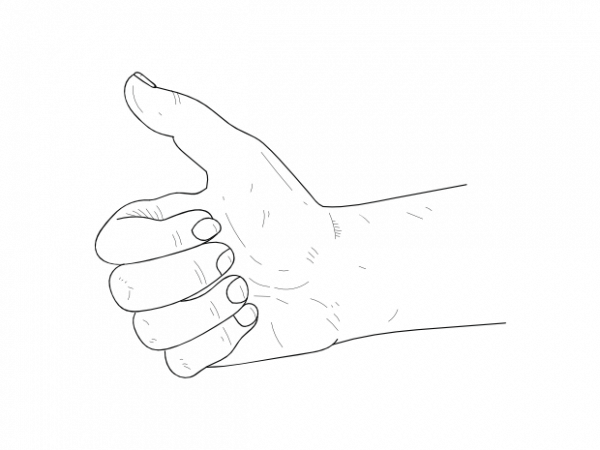 600x450 Thumbs Up Hand Symbol Hipster Vector T Shirt Printing Design