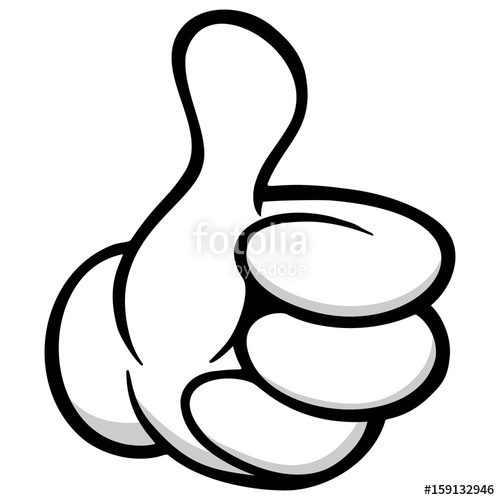 500x500 Thumbs Up Cartoon Hand Stock Image And Royalty Free Vector