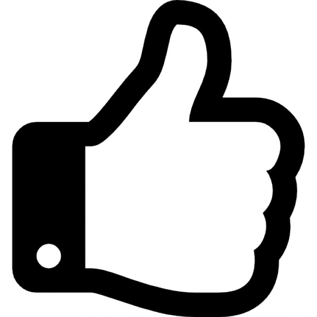 626x626 White Thumbs Up Icon