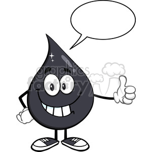 300x300 Royalty Free Rf Clipart Illustration Petroleum Or Oil Drop Cartoon