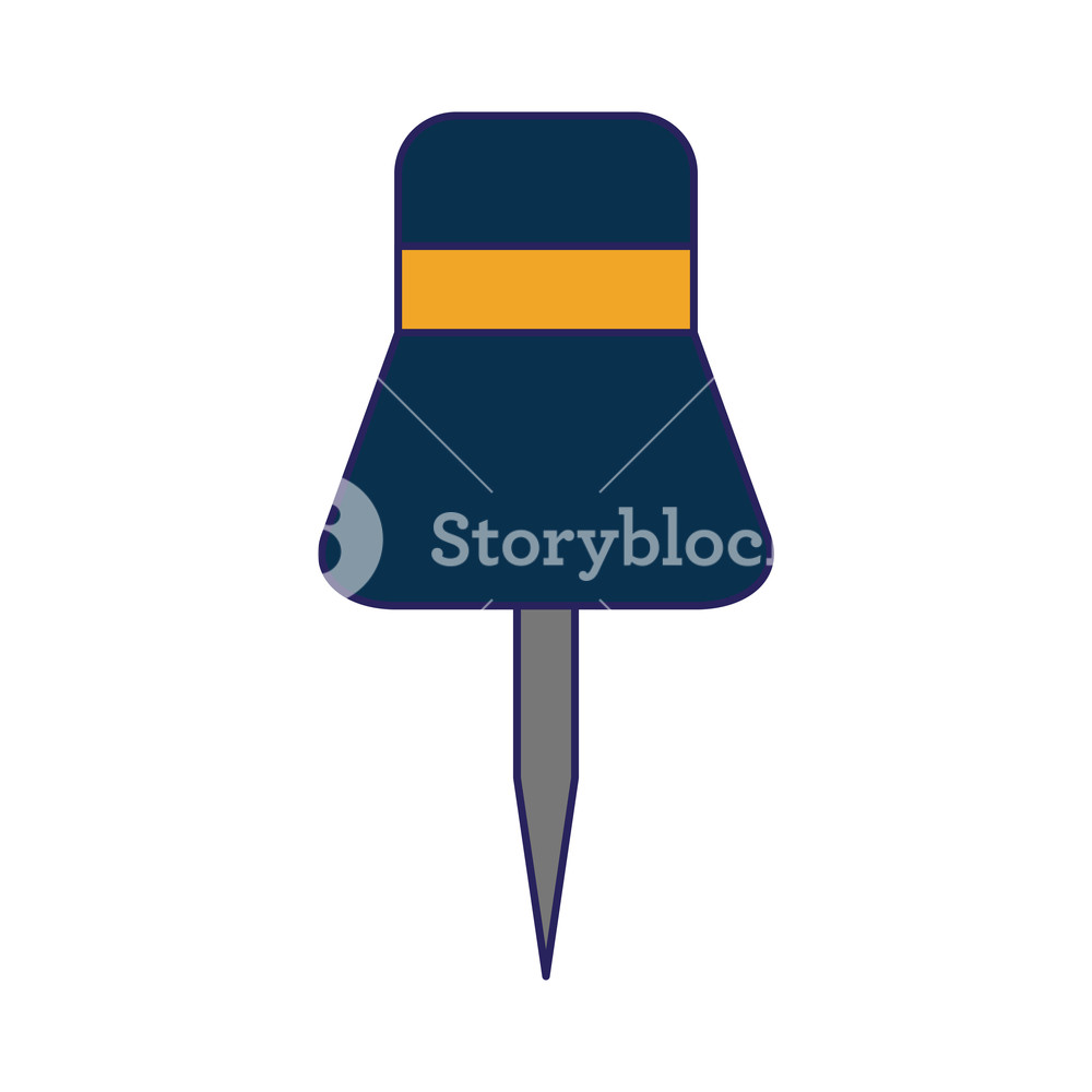 1000x1000 Thumbtack Pin Symbol Isolated Vector Illustration Graphic Design