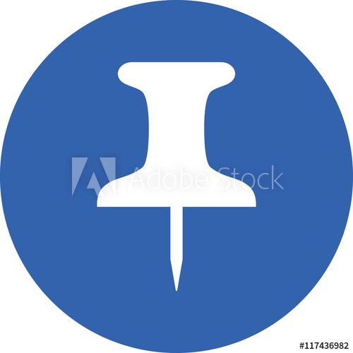 500x500 Pn Vector Office Pushpin Thumbtack Tack, Attach Needle