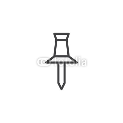 400x400 Push Pin Outline Icon Linear Style Sign For Mobile Concept